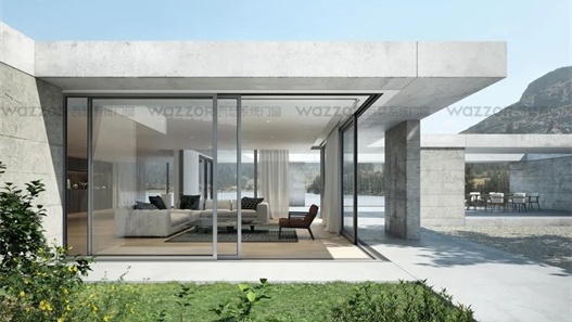 WAZ 25SPV panoramic sliding door takes texture as ruler to build panoramic aesthetic space